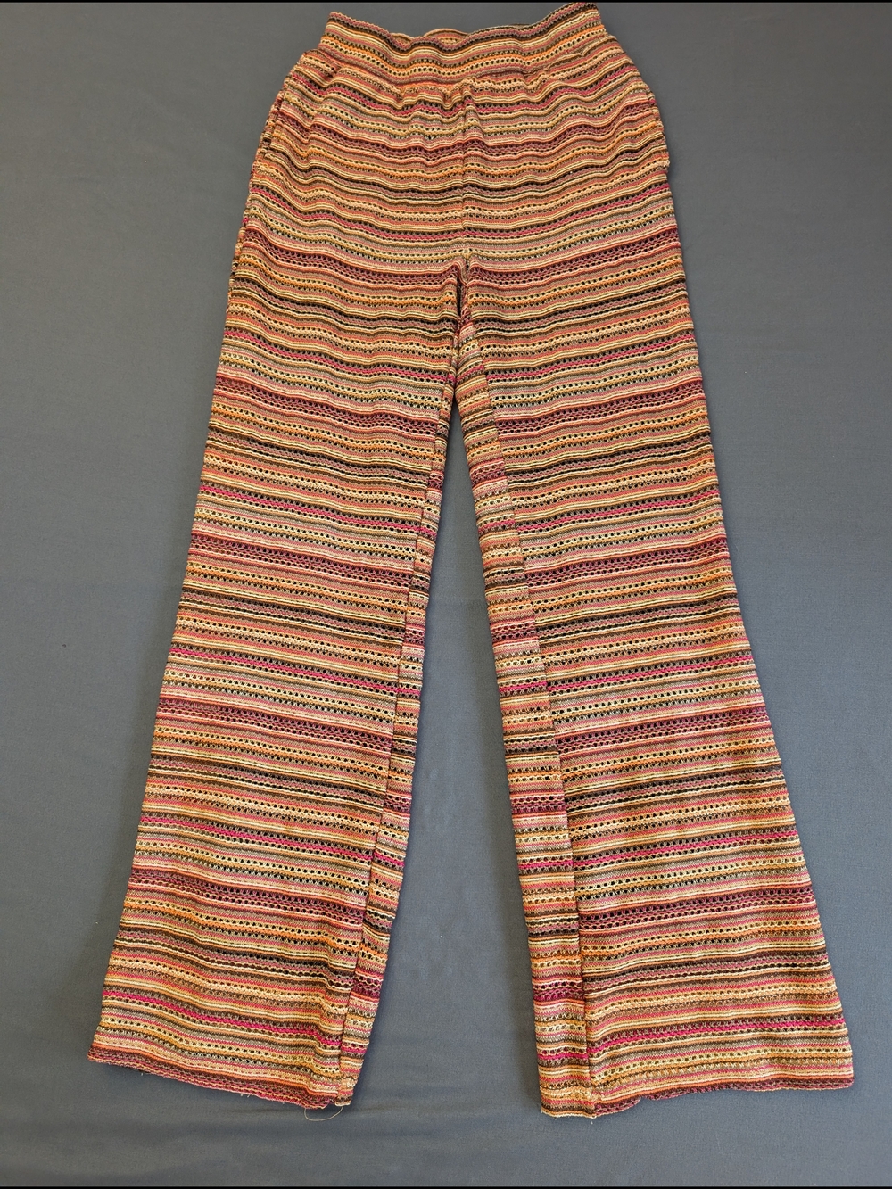 Gemma + Jane XS Crochet Wide Leg Pants Boho Beach Resort Cover Up